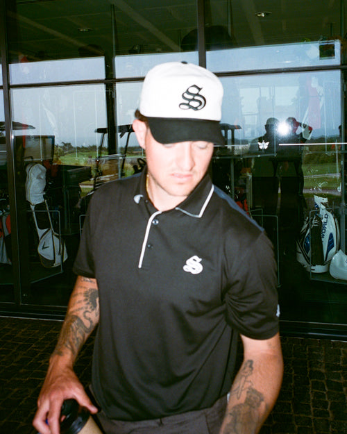 S Cap - Two Tone Black – sundays.xyz