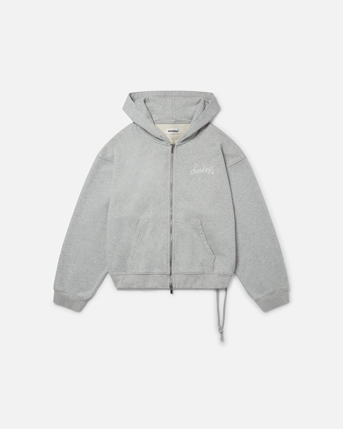 Cinch Hoodie - Grey – sundays.xyz Cinch Hoodie - Grey – sundays.xyz