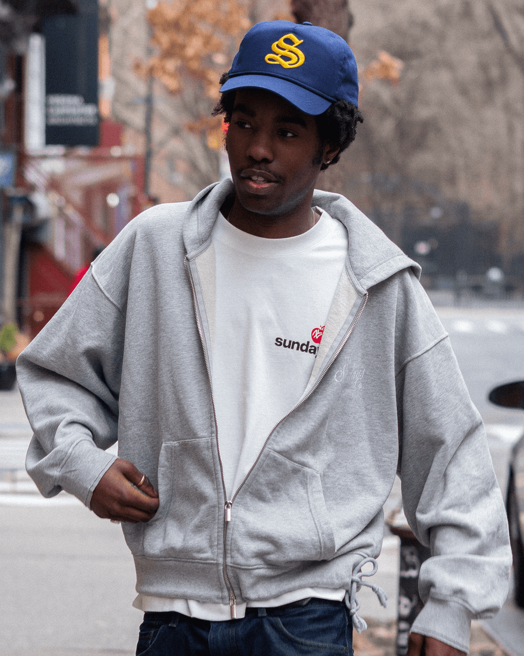 Cinch Hoodie - Grey – sundays.xyz Cinch Hoodie - Grey – sundays.xyz