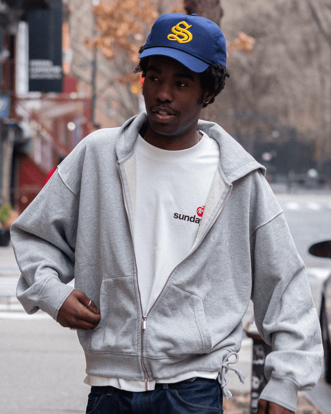 Cinch Hoodie - Grey