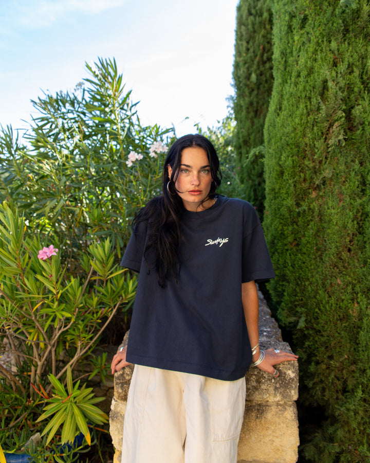 Grape Tee - Washed Navy