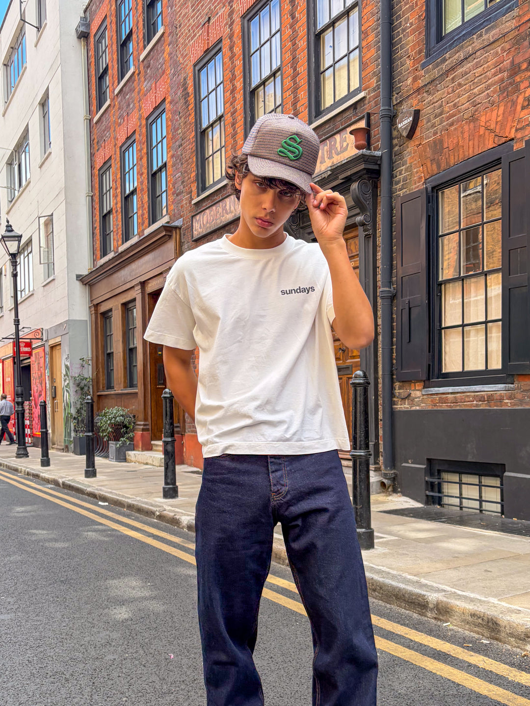 S Cap - Houndstooth