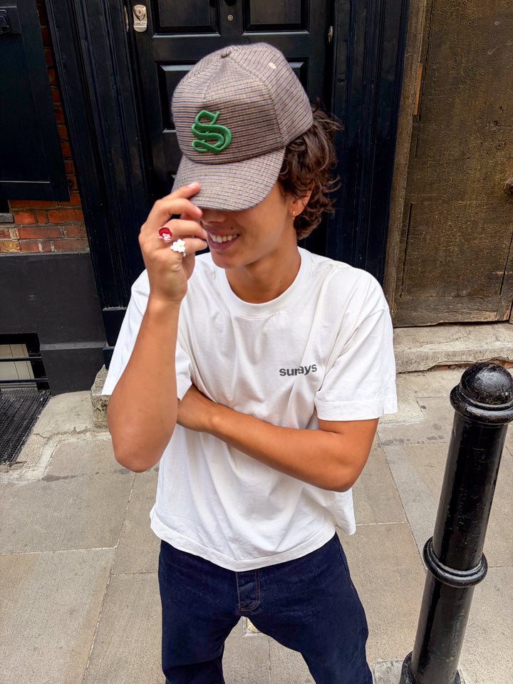 S Cap - Houndstooth