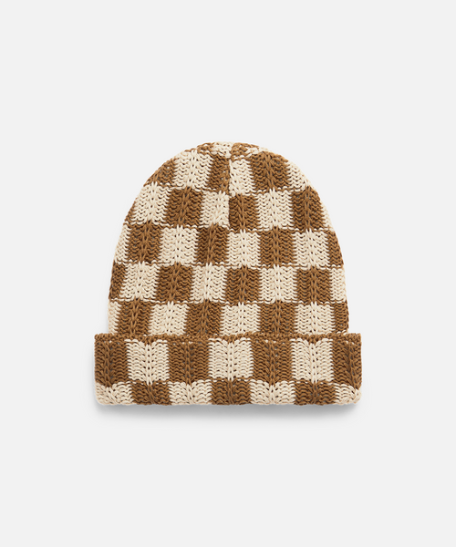 sundays sundays.xyz taupeビーニー チェック ニット帽 Taupe – sundays.xyz